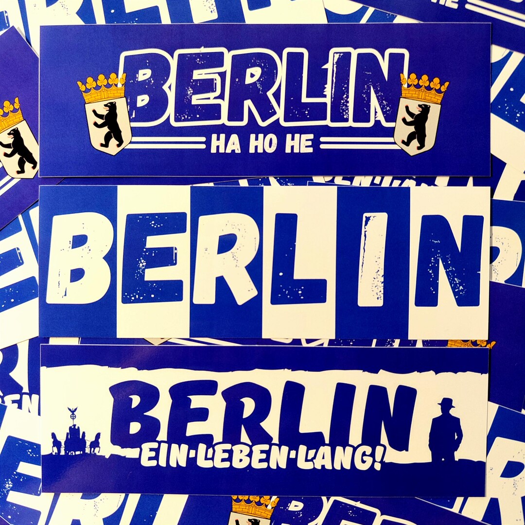 300x Berlin Stickers/sticker Mix/football Fan Articles/pvc/weatherproof ...