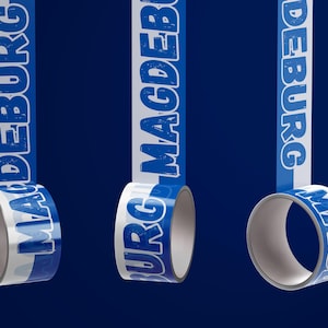 Magdeburg Klebeband/ Fußball Fanartikel/ PVC-Klebebandrolle - neu - 50 mm x 60 m - wetterfest