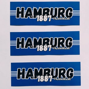 100x Hamburg stickers/football stickers 1887/Hanseatic city/Ultras/fan articles/PVC/148 x 50 mm image 2