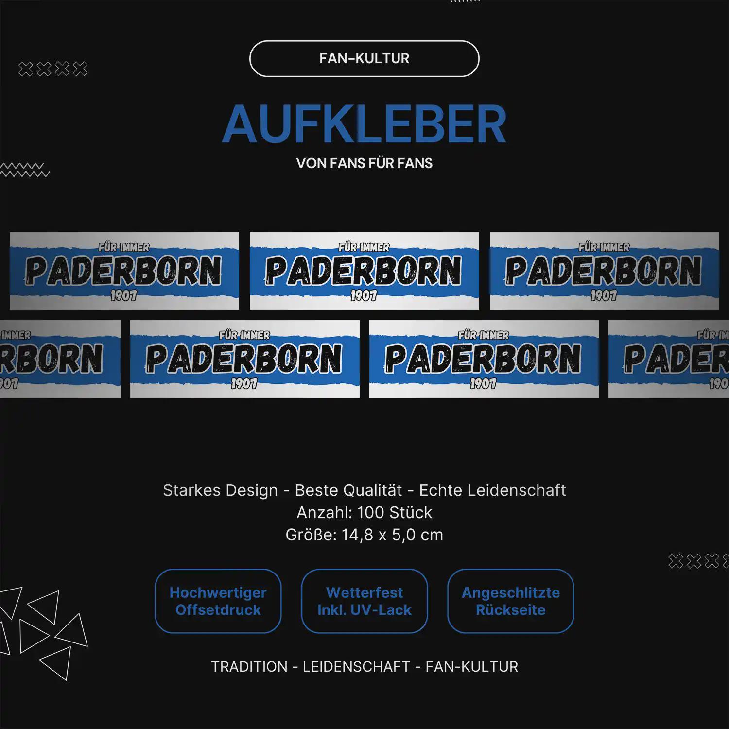 Produktbild von Fussball Aufkleber 100x Duisburg Sticker/ Aufkleber '1902'/ Fußball Fanartikel/ 14,8x5,0 Cm/ PVC/ Wetterfest Fc Magdeburg