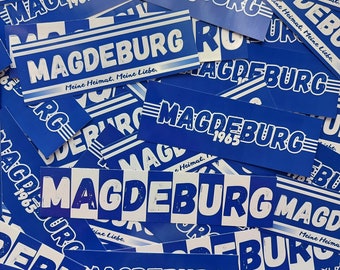 300x Magdeburg Sticker/ Aufkleber Mix/ Blau-Weiß, 1965, Heimat/ Ultras/ Fanartikel Fußball/ PVC