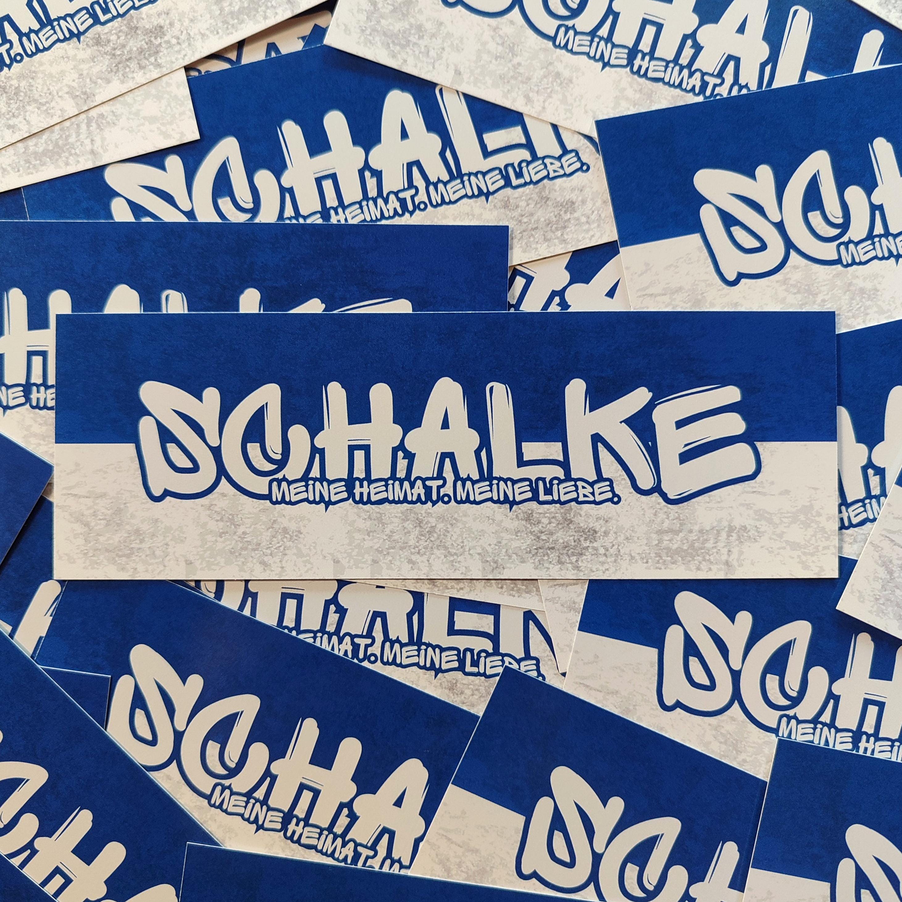 100x Schalke Aufkleber 'Meine Liebe' - Wetterfest & UV-beständig