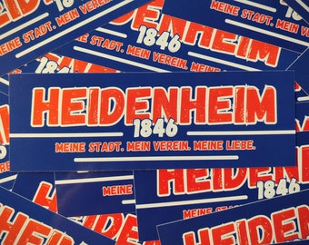 100x Heidenheim Sticker/ Fußball Aufkleber 1846/ Ultras/ Fanartikel/ PVC/ 14,8x5,0cm