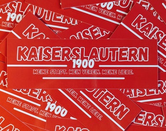 100x Kaiserslautern Sticker/ Fußball Aufkleber 1900/ Ultras/ Betzenberg/ Fanartikel/ PVC/ 14,8x5,0cm