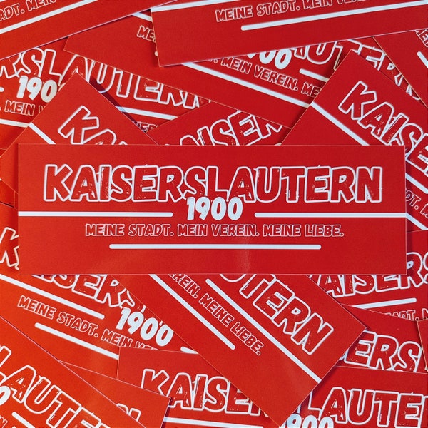 100x Kaiserslautern Sticker/ Fußball Aufkleber 1900/ Ultras/ Betzenberg/ Fanartikel/ PVC/ 14,8x5,0cm
