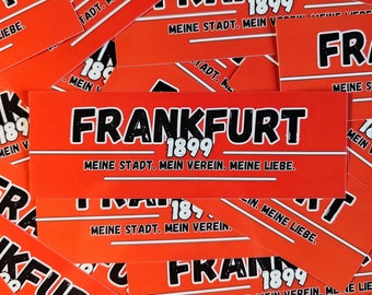 100x Frankfurt stickers/football stickers 1899/Ultras/Eintracht/fan articles/PVC/14.8 x 5.0 cm