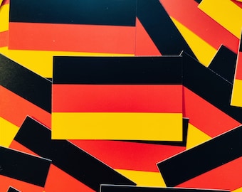 100x Deutschland Sticker/ Aufkleber &#39;Deutschlandflagge&#39;/ Fanartikel Fußball/ 8,5x5,5 cm/ PVC/ wetterfest