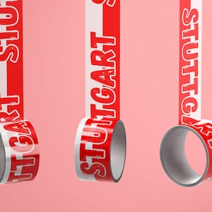 Stuttgart Klebeband/ Fußball Fanartikel/ PVC-Klebebandrolle - neu - 50 mm x 60 m - wetterfest