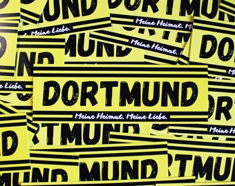 100x Dortmund Sticker/ Fußball Aufkleber Heimat/ Ultras/ Fanartikel/ 100-400 Stk./ PVC/ outdoor Aufkleber/ 148x50 mm