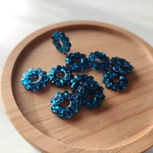 Interchangeable flower tassels for hoop earrings