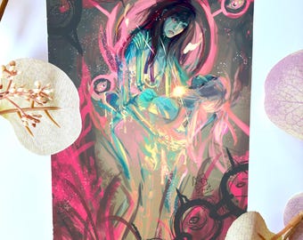 Stampa di Madoka e Homura in scena gotica / Merchandising Madoka Magica