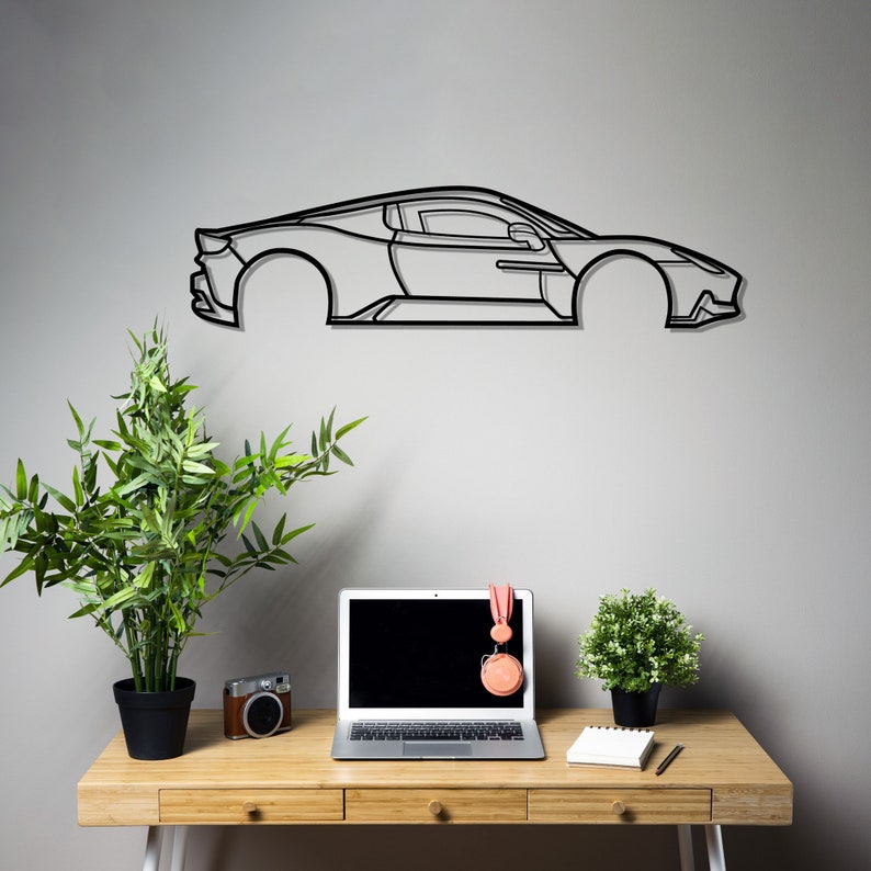 MC20 Metal Car Wall Art, Metal Wall Decor, Automotive, Car Guy Gift, Car Silhouette,Racing Car Art, Man Cave Decor, Gift For Car Lovers