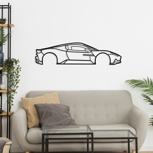 MC20 Metal Car Wall Art, Metal Wall Decor, Automotive, Car Guy Gift, Car Silhouette,Racing Car Art, Man Cave Decor, Gift For Car Lovers,Wall decor