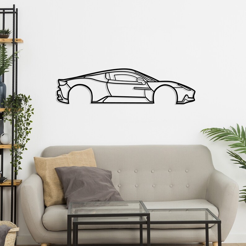 MC20 Metal Car Wall Art, Metal Wall Decor, Automotive, Car Guy Gift, Car Silhouette,Racing Car Art, Man Cave Decor, Gift For Car Lovers,Wall decor