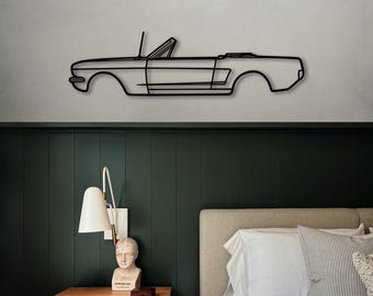 Classic Mustang Metal Wall Art, Car Lover Garage Decor