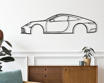 Metal Car Silhouette Wall Art: Modern Automotive Decor