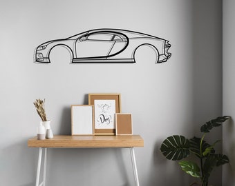 Metal Sports Car Silhouette Wall Art, Man Cave Decor