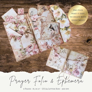 prière folio éphémère, journalisation biblique | Journal de prière imprimable | Créations en papier | Sainte Marie | Images imprimables | Ensemble de carnets imprimables pour ordures ménagères