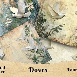 Páginas de diario basura de Dove, papel imprimible para diario digital, papel para álbumes de recortes, papel de fondo, tarjetas de felicitación, manualidades de papel, diario cristiano