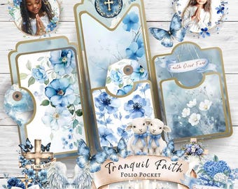 Tranquil Faith Folio Pocket: Kristen utskrift och böneskrivande foliomapp