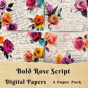Páginas de diario basura con escritura en rosa atrevida, papel de diario digital imprimible, papel de álbum de recortes, papel de caligrafía, papel escrito a mano, tarjeta de felicitación, manualidades