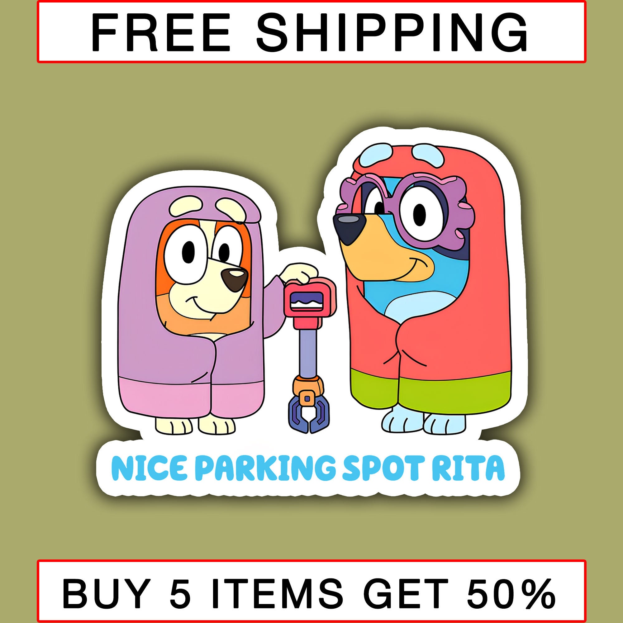 Discover Nice Parking Spot Rita Stickers