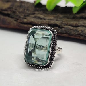 Aquamarine Ring, 925 Sterling Silver, Handcrafted Silver Ring, Fidget Ring, Birthstone Ring, Designer Ring, Women Ring, Gift To Mother