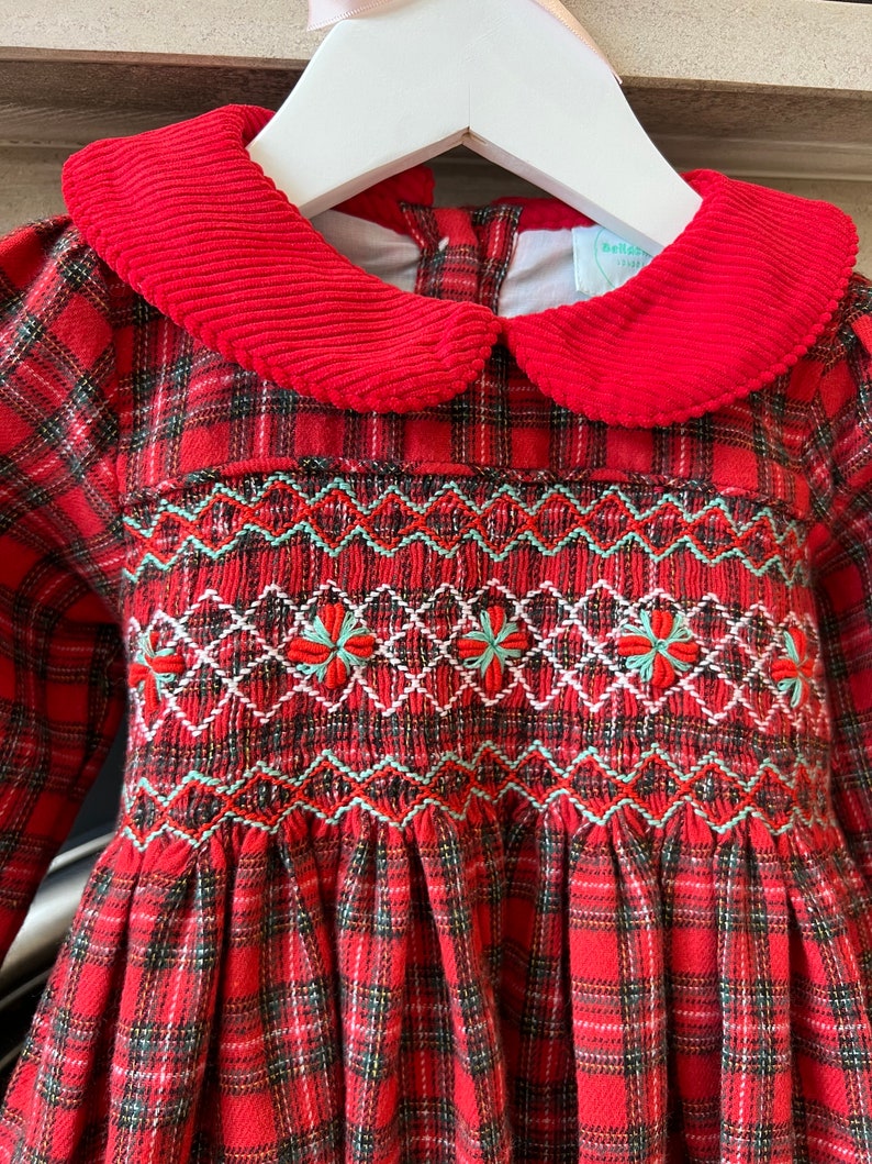 Golden Green Tartan Handsmocked Boy 2-Pc Set