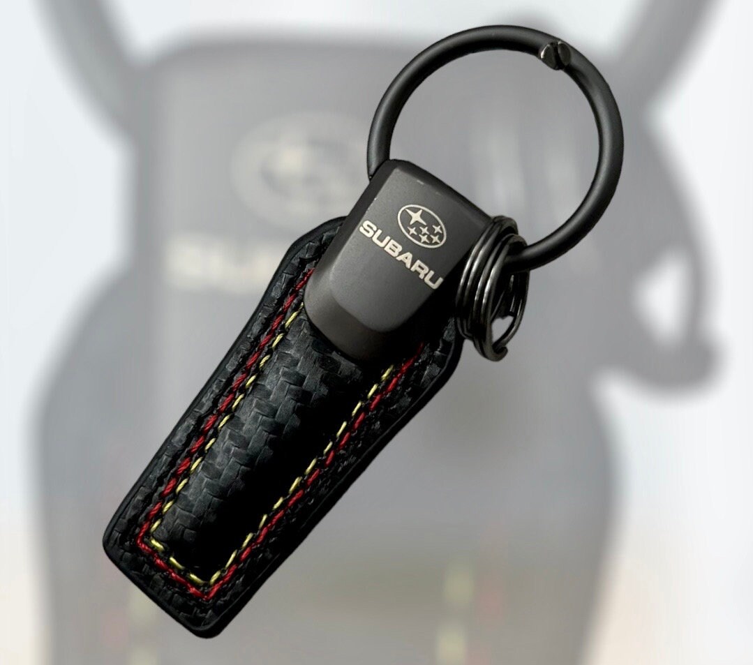 Subaru leather keychain deals