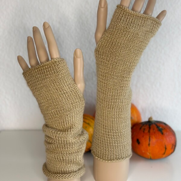 Fingerlose Handschuhe in lässiger Stil