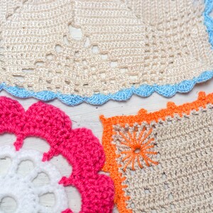 Set of 3 Vintage Crochet Doilies – Handcrafted Table Decor, Shabby Chic, Boho Home Accent