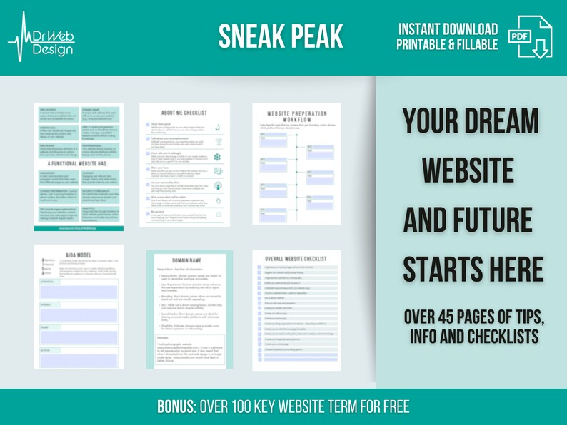 Website Planner: Custom WordPress Design Workbook (Digital Download) image 5