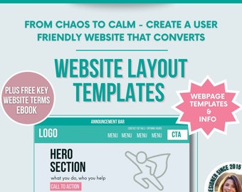 High Converting Website Layout Templates (Digital Download)