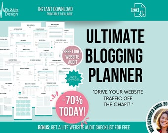 Planificador de blogs definitivo: Contenido y SEO (digital, imprimible)
