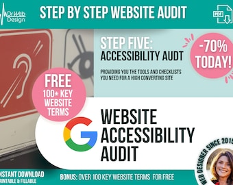 Website Accessibility Audit Checklist + 100 Web Design Terms (Digital Download)