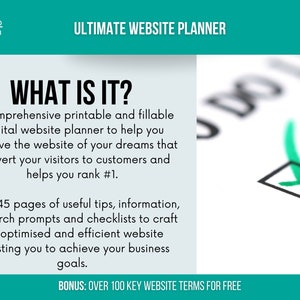 Website Planner: Custom WordPress Design Workbook (Digital Download) image 2