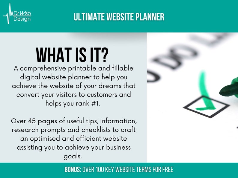 Website Planner: Custom WordPress Design Workbook (Digital Download) image 2