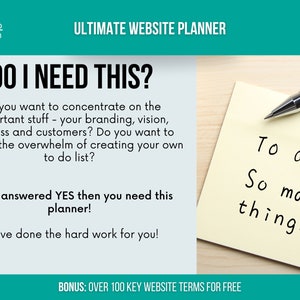 Website Planner: Custom WordPress Design Workbook (Digital Download) image 3