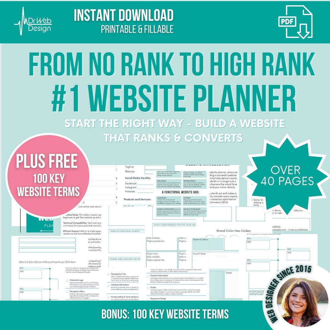 Website Planner Template Small Business Tool Website Launch Plan