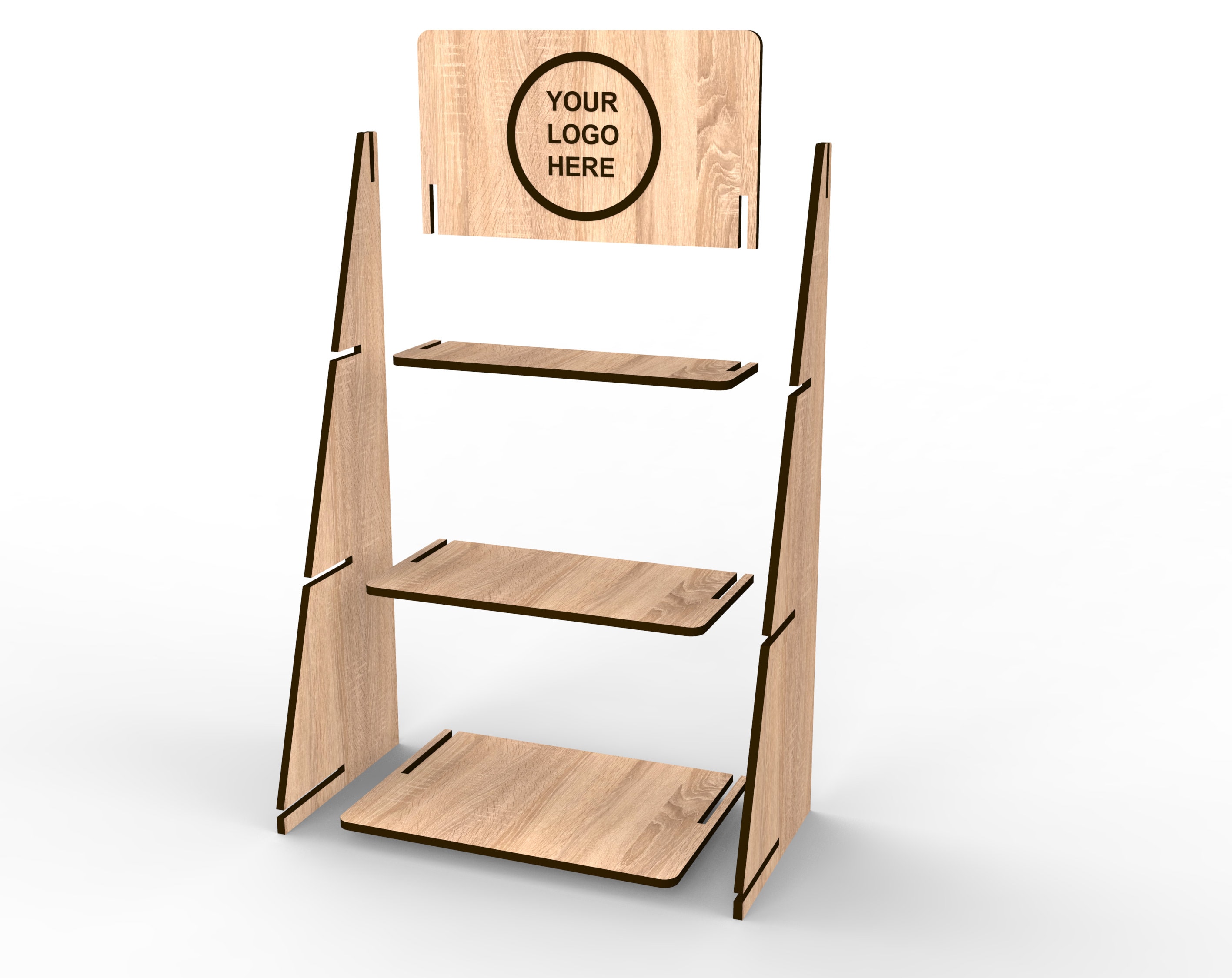 Laser Cut Display Stand Svg Files3 Shelves Display Stand Svg Etsy