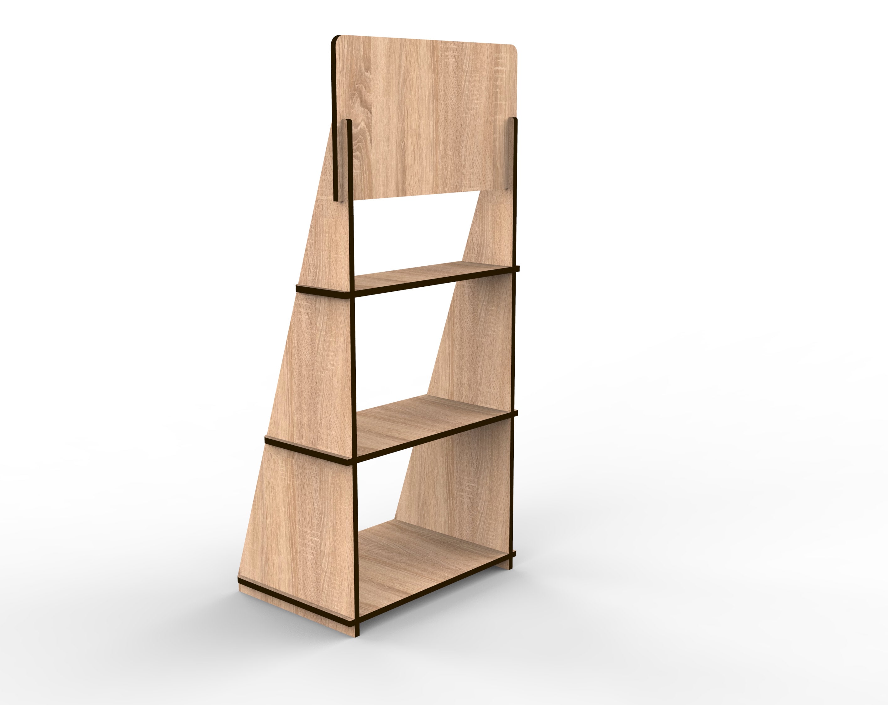 Laser Cut Display Stand Svg Files3 Shelves Display Stand Svg Etsy