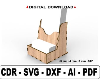 Business Card and Flyer Display, Business Card stand SVG,Wedding Card Stand, Laser cut svg,Vector Files For Wood Laser Cutting