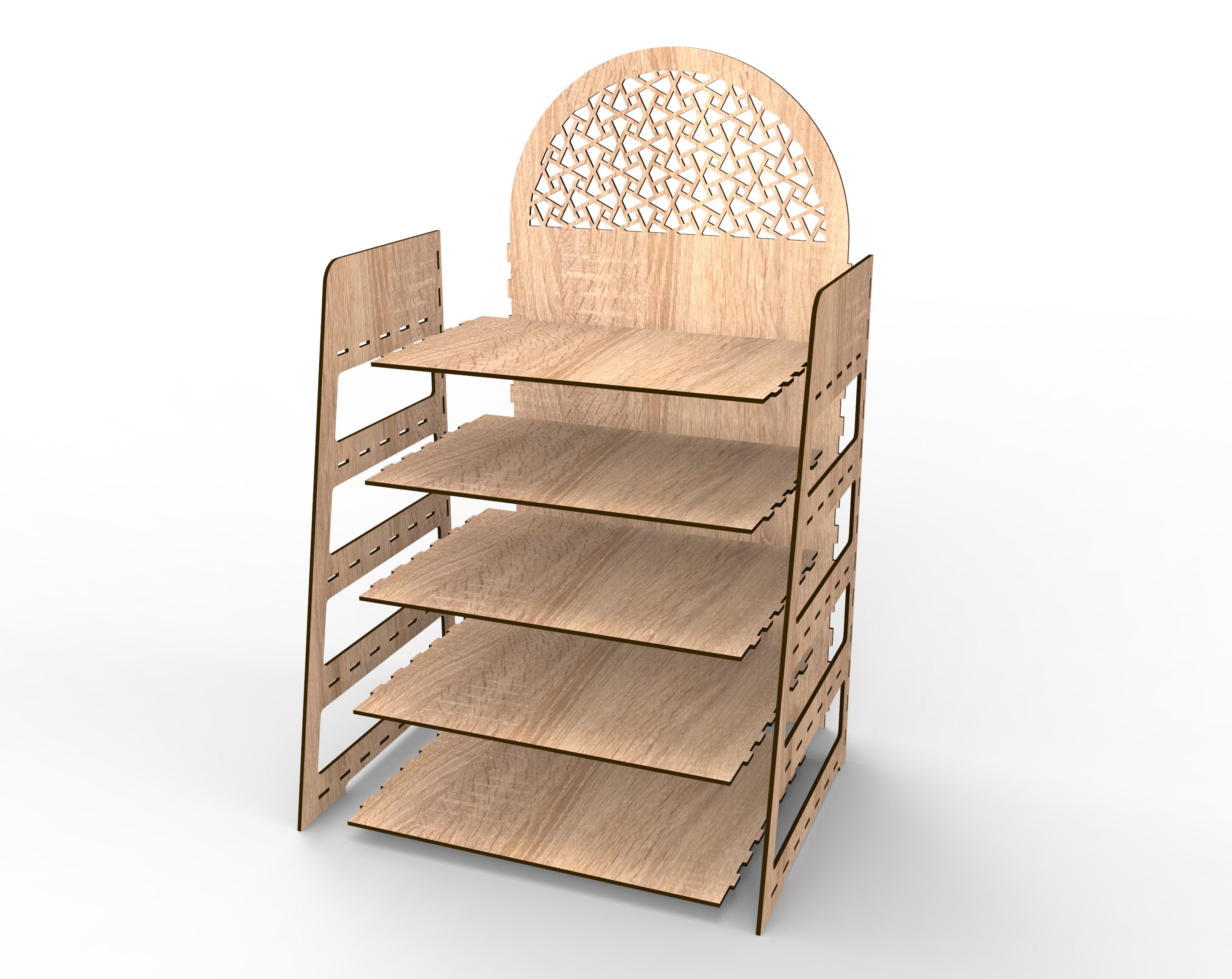 Display Stand Laser Cut Svg Files , 3 Different Size , 3/4/5 Shelves ...