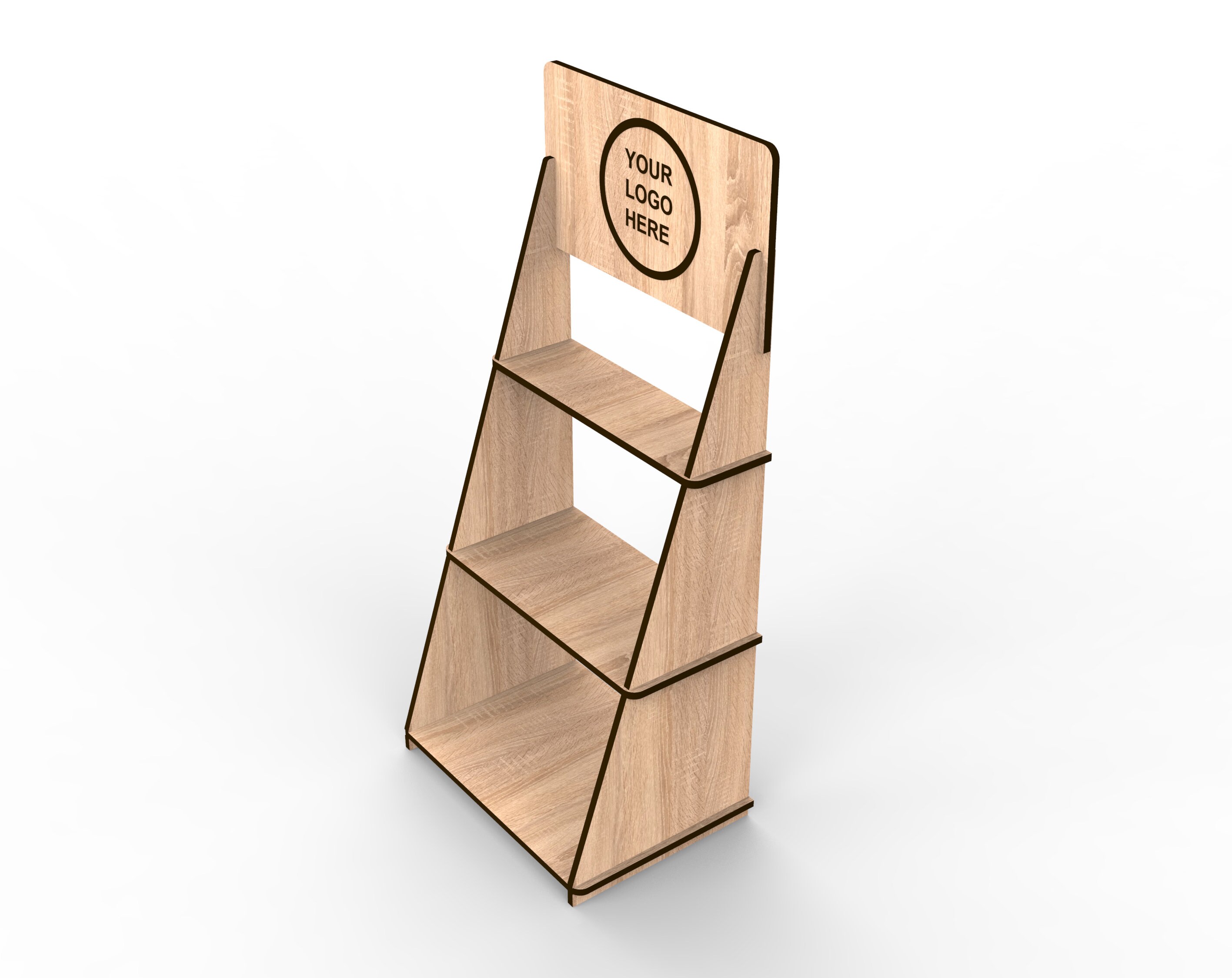 Laser Cut Display Stand Svg Files3 Shelves Display Stand Svg Etsy