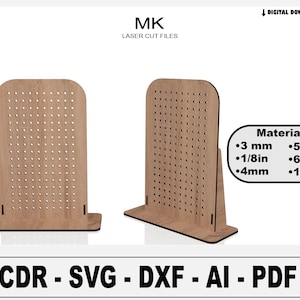Lasergesneden Earring Stand Svg-bestanden, Earring Display Svg-bestanden, Earring Organizer, Sieraden En Earring Display Stand SVG