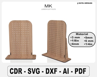 Laser geschnittene Ohrringständer-Svg-Dateien, Ohrring-Anzeige-Svg-Dateien, Ohrringorganisator, Schmuck- und Ohrringständer SVG