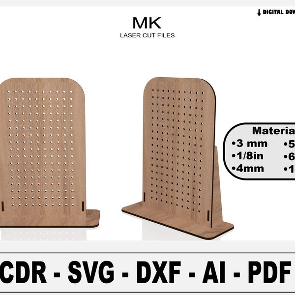 Laser geschnitten Ohrring Ständer SVG-Dateien, Ohrring Display-Svg-Dateien, Ohrring Organizer, Schmuck und Ohrring Display Ständer SVG