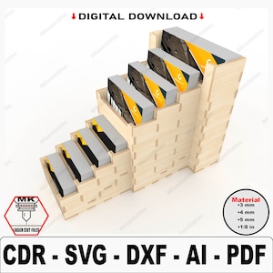 Visitenkarten und Flyer Halter, Benutzerdefinierte Laser Cut Dateien Einzigartige Büro Organizer, Perfekte Schreibtisch Zubehör Geschenk, Personalisierbar, Stilvolles Dekor