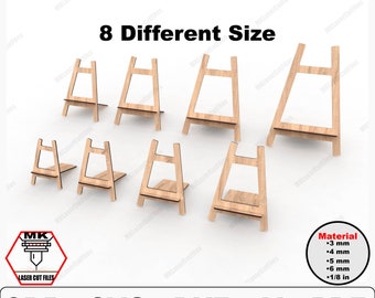 Easel Display Stands, Picture and Photo Stand, Laser Cut Files