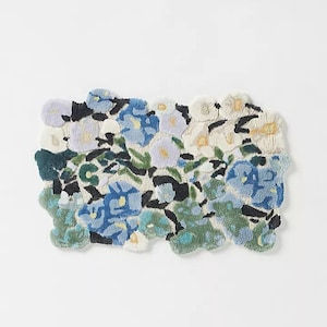 Cassia Blue Green Hand Tufted wool Area Rug 4x6, 5x8, 6x9, 8x10, 9x12, 10x14 etc for living room, bedroom, office, (Quick ship)